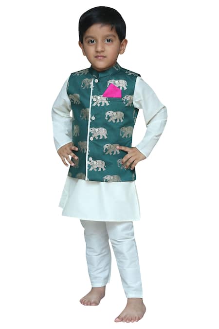 Kirti Agarwal - Pret N Couture Printed Nehru Jacket Kurta Set 