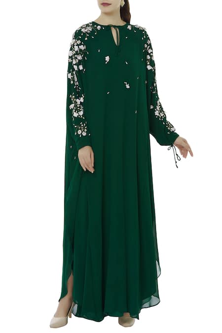 Huemn Silk georgette kaftan Gown  