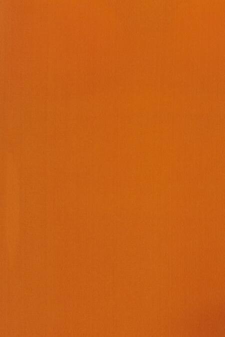 Huemn_Orange Silk Crepe Round Embellished Kaftan Gown_at_Aza_Fashions