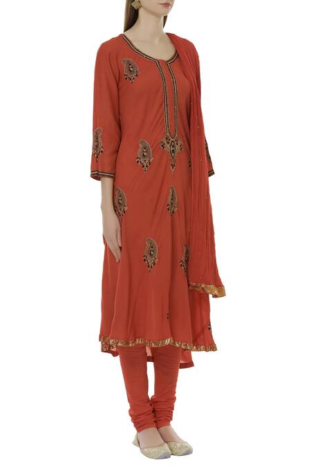 Nazar By Indu Cotton Voil Embroidered Kurta Set 3