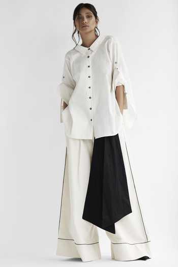 Buy_Chola_White Cotton Shirt_Online_at_Aza_Fashions