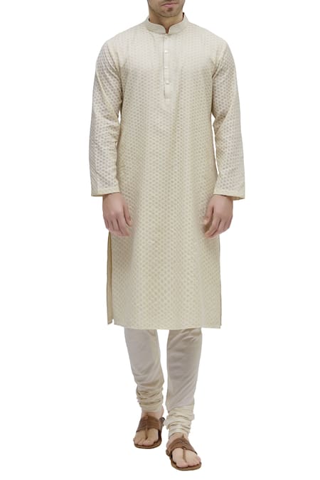 Ekam By Manish Silk Chanderi Kurta Set 