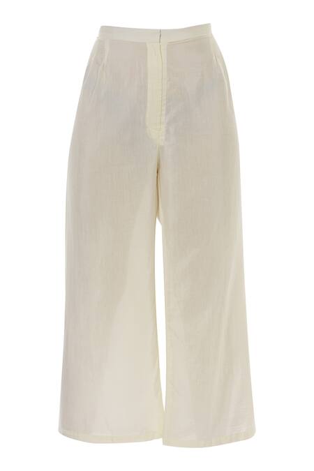 Shop Myra By Anju Narain Off White Chikankari Embroidered Palazzo Set Online at Aza Fashions Shop_Myra By Anju Narain_Off White Chikankari Embroidered Palazzo Set_Online_at_Aza_Fashions