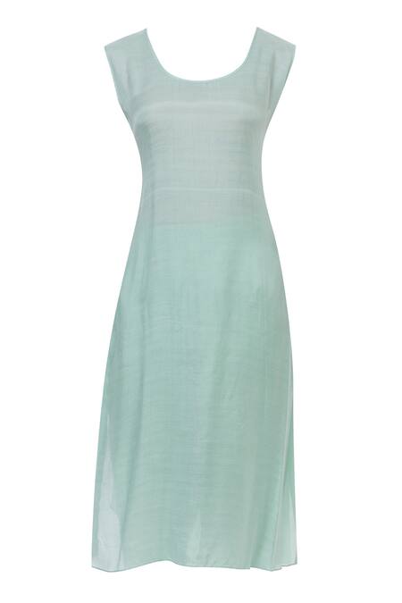 Shop Neeta Bhargava Green Silk, Cotton, Organza Round Neck Embroidered Kurta Online at Aza Fashions Shop_Neeta Bhargava_Green Silk, Cotton, Organza Round Neck Embroidered Kurta _Online_at_Aza_Fashions