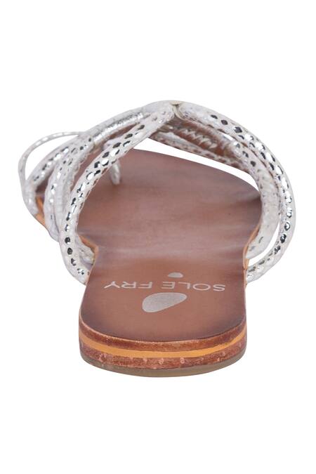 Sole Fry_Silver Slip On Flats_at_Aza_Fashions