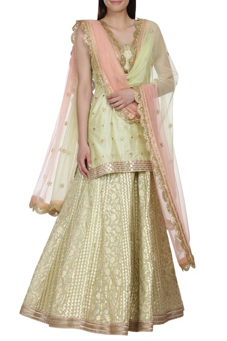 Bhumika Grover Chanderi kurta & lehenga set 