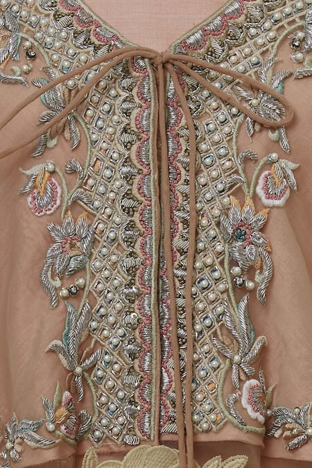 Sonali Gupta Pink Embroidered Kaftan Kurta And Dhoti Pant Set at Aza Fashions Sonali Gupta_Pink Embroidered Kaftan Kurta And Dhoti Pant Set _at_Aza_Fashions