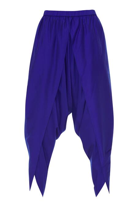 Shop Sonali Gupta Blue Round Neck Embroidered Jacket Kurta And Dhoti Pant Set Online at Aza Fashions Shop_Sonali Gupta_Blue Round Neck Embroidered Jacket Kurta And Dhoti Pant Set _Online_at_Aza_Fashions