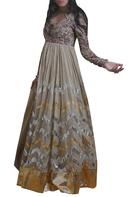 Divya Sheth Chanderi anarkali kurta set 