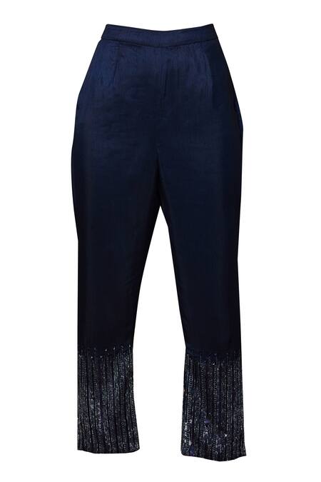 Shop Aariyana Couture Blue Sequins Embroidered Kurta With Pants Online at Aza Fashions Shop_Aariyana Couture_Blue Sequins Embroidered Kurta With Pants_Online_at_Aza_Fashions