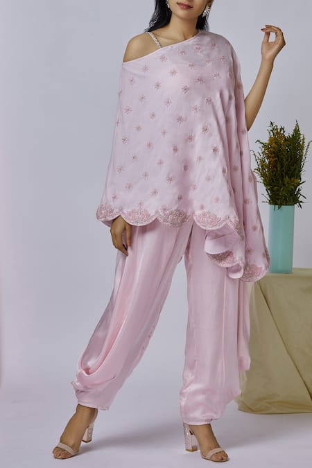 Aariyana Couture Embroidered cape draped pant set 