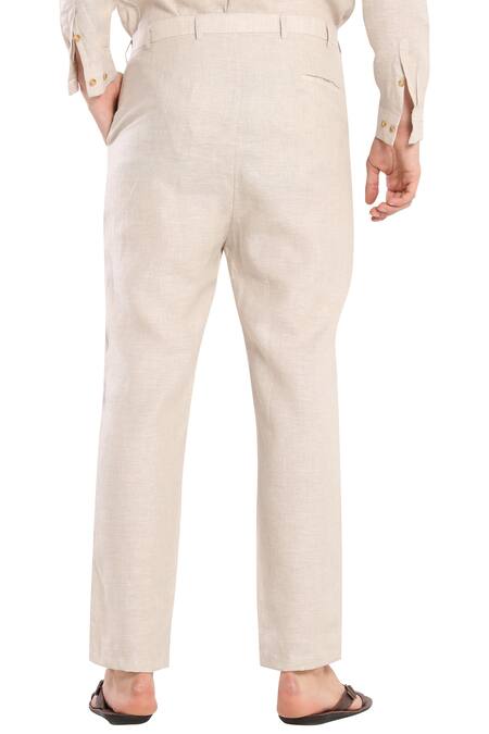 Ladies Linen Trousers By ALEX & CO, Size 10, Cream Colour | eBay