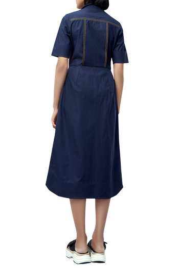 Buy Blue Cotton Poplin Stand Fall Collar Shirt Dress For Women by Notebook Online at Aza Fashions. Buy Blue Cotton Poplin Stand Fall Collar Shirt Dress For Women by Notebook Online at Aza Fashions.
