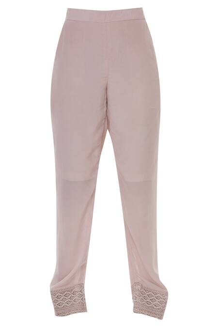 Shop_Shruti Sancheti_Pink Chiffon, Silk Mul Round Hand Embroidered Kurta Set_Online_at_Aza_Fashions