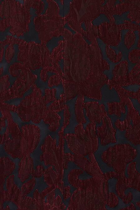 Chatenya Mittal_Black Silk Jaquard Tuxedo With Pants_at_Aza_Fashions