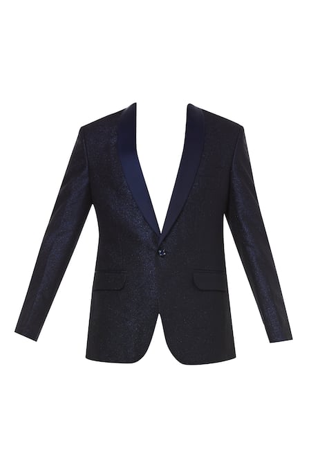 Buy_Chatenya Mittal_Black Silk Tuxedo With Pants_Online_at_Aza_Fashions