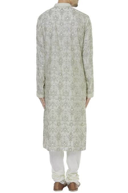 Shop Rar Studio Off White Chanderi Handloom Kurta Set at Aza Fashions Shop_Rar Studio_Off White Chanderi Handloom Kurta Set_at_Aza_Fashions
