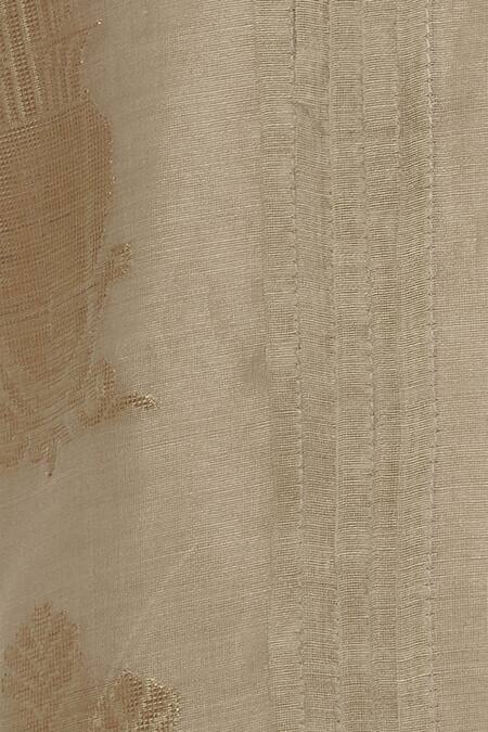 Rar Studio_Beige Chanderi Handloom Bundi_at_Aza_Fashions