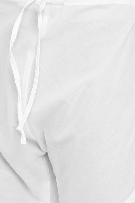 Shop_Mayank Modi - Men_Yellow Linen Kurta Set For Kids_Online_at_Aza_Fashions