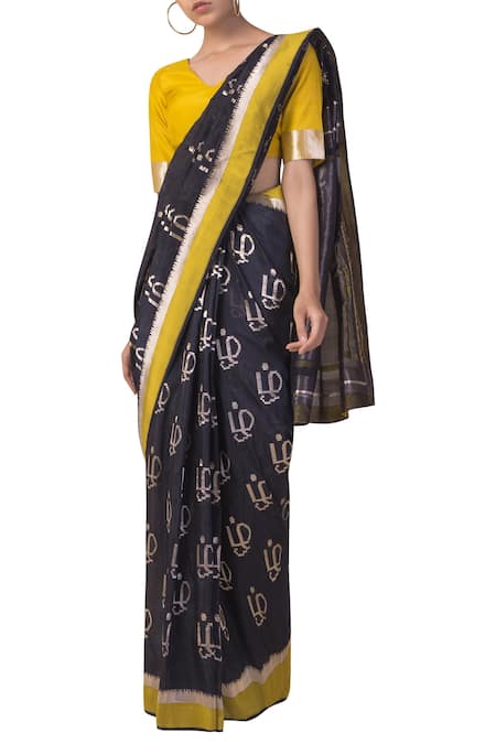 Ekaya x Masaba Black Handwoven Silk Saree