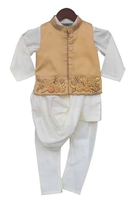 FAYON KIDS Cowl Drape Kurta Set 