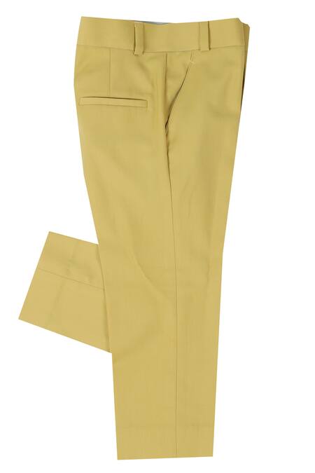 Buy_Partykles_Beige Terryrayon Blazer Set With Trouser _Online_at_Aza_Fashions