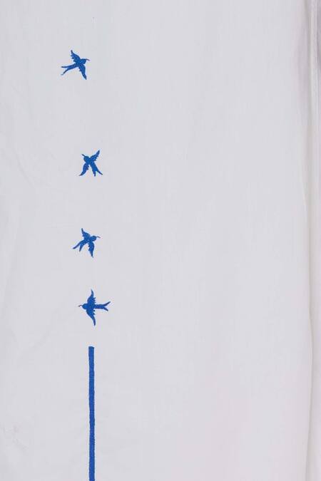 Buy_Rouka By Sreejith Jeevan_White Cotton Flared Skirt_Online_at_Aza_Fashions