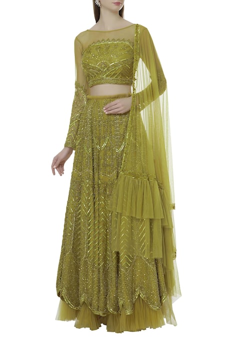 Mani Bhatia Embroidered Lehenga Set 