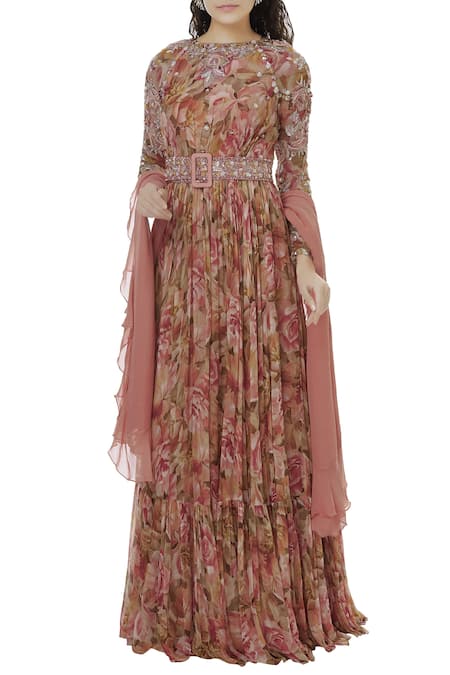 Mani Bhatia Floral Print Anarkali Set 