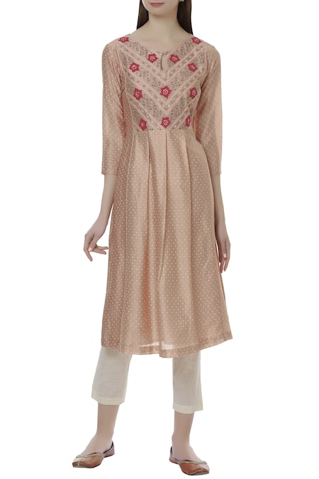 Ivory by Dipika Chanderi Kurta & Pant Set 