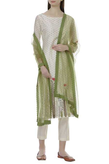 Ivory by Dipika Chanderi Kurta Set 