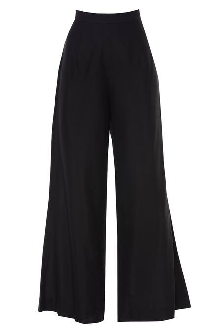 Shop_Sva By Sonam & Paras Modi_Black Spun Printed Jacket And Pant Set_Online_at_Aza_Fashions