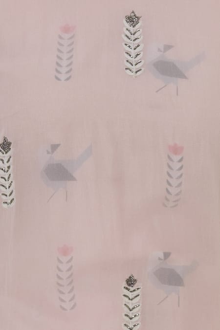 Sva By Sonam & Paras Modi_Pink Printed Kurta Set_at_Aza_Fashions