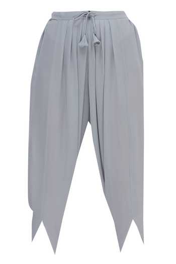 Shop_Vandana Sethi_Grey Georgette Embellished Kurta Dhoti Pant Set_Online_at_Aza_Fashions