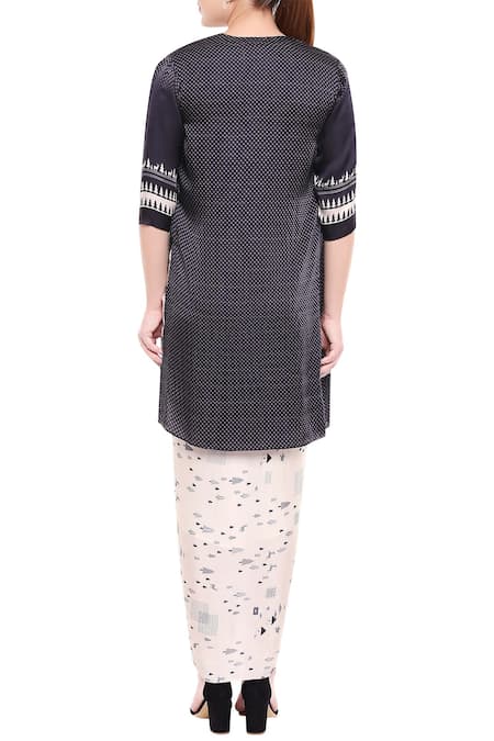 Shop So Us By Sougatpaul White Modal Satin Round Draped Dress With Jacket at Aza Fashions Shop_So Us By Sougatpaul_White Modal Satin Round Draped Dress With Jacket _at_Aza_Fashions