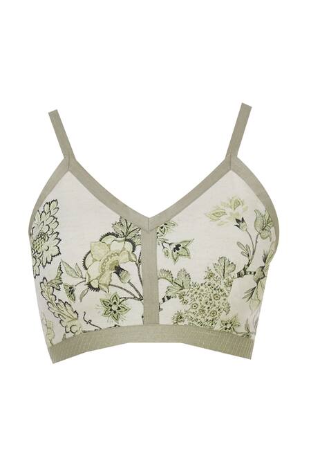 Shop_Neha & Tarun_Green Rayon Moss Flex Printed Ruffle Saree_Online_at_Aza_Fashions