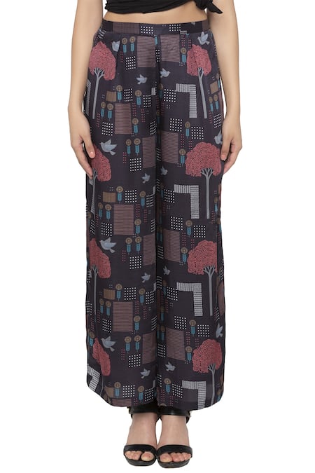 Sexy Orange Black Graphic Print Palazzo Pants – SEXY AFFORDABLE CLOTHING