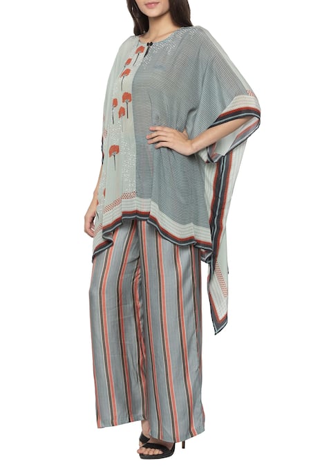 Buy So Us By Sougatpaul Blue Modal Satin Round Printed Kurta Set Online at Aza Fashions Buy_So Us By Sougatpaul_Blue Modal Satin Round Printed Kurta Set _Online_at_Aza_Fashions