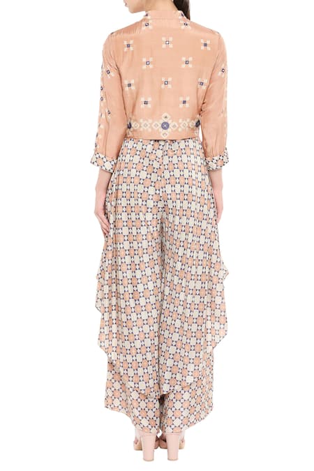 Soup By Sougat Paul Printed Jumpsuit with Jacket 