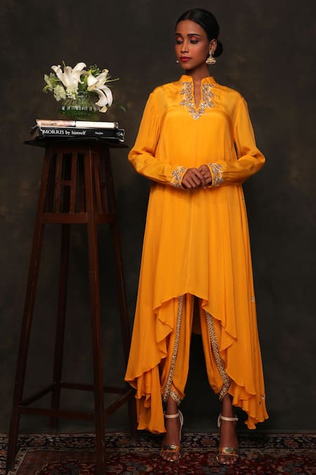Nikasha Asymmetric Tunic & Dhoti Pant Set 