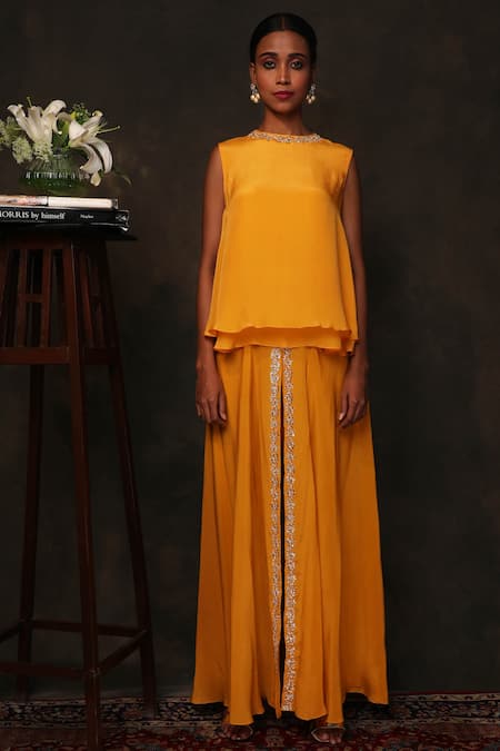 Nikasha Layered Top With Flared Pants 