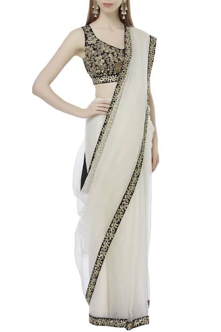 Ranian Bordered Saree with Blouse 