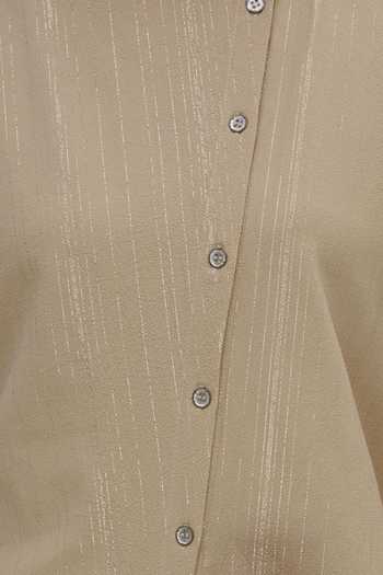 Nautanky_Beige Draped Dress_at_Aza_Fashions
