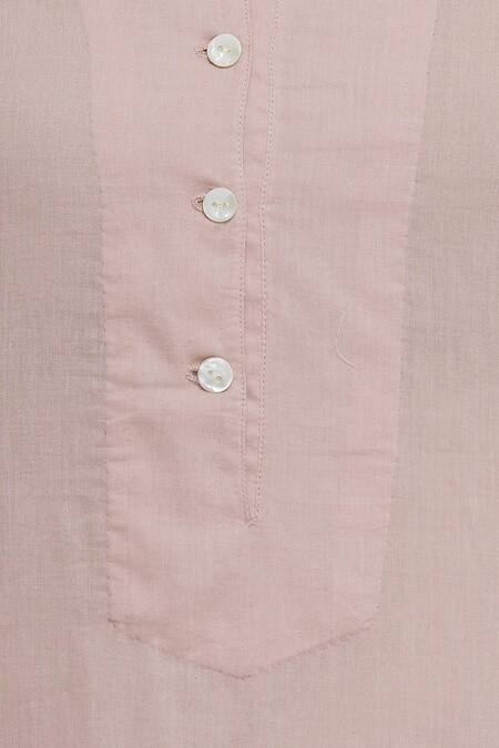 Tokree Pink Cotton Mul Mul Embellished Kurta Set at Aza Fashions Tokree_Pink Cotton Mul Mul Embellished Kurta Set_at_Aza_Fashions