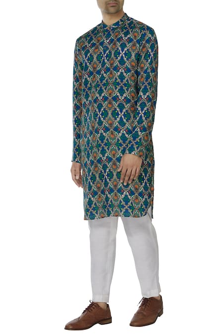 Mr. Ajay Kumar Linen Kurta Set 