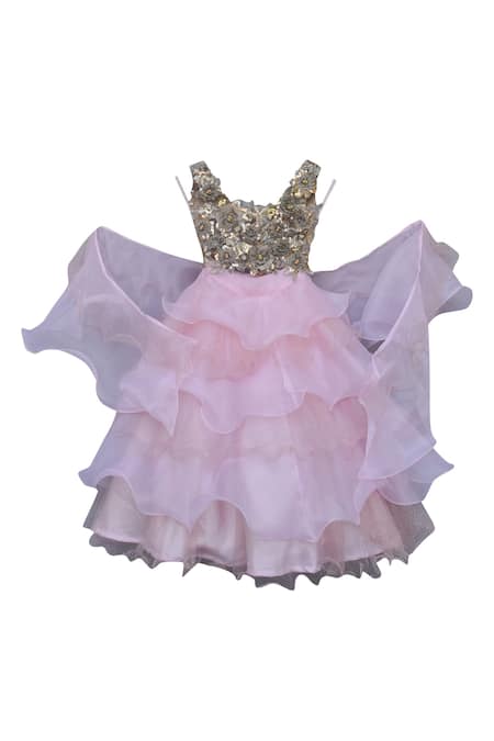 FAYON KIDS Layered Lehenga Set 