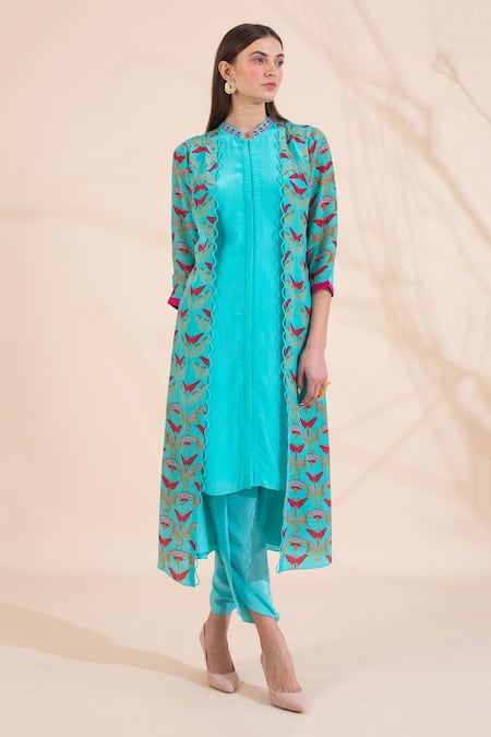 Limerick by Abirr N' Nanki Kurta with Jacket & Dhoti Pants 