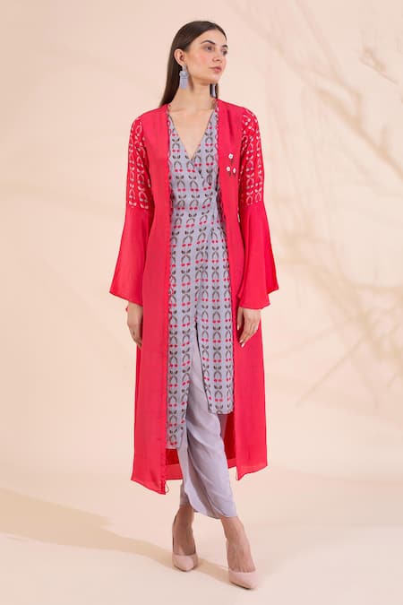 Limerick by Abirr N' Nanki Printed Jacket Kurta Set 