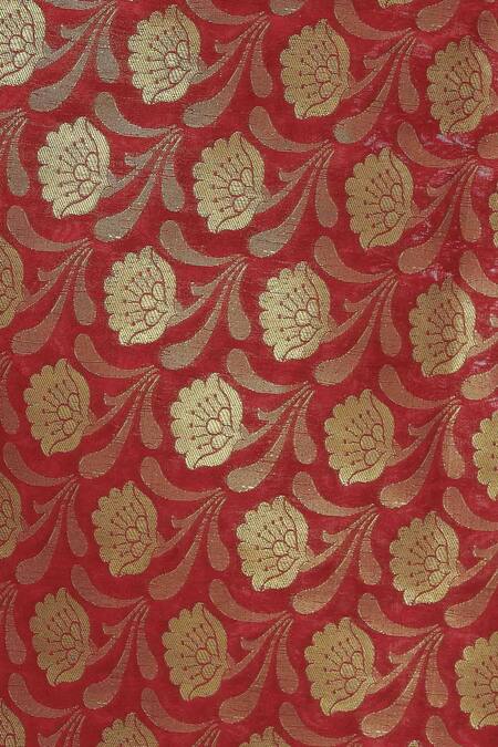 Shop Samyukta Singhania Red Raw Silk Banarasi Dupatta Online at Aza Fashions Shop_Samyukta Singhania_Red Raw Silk Banarasi Dupatta_Online_at_Aza_Fashions