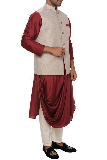 Smriti By Anju Agarwal Gold , Cotton Bundi Kurta Set Online at Aza Fashions Smriti By Anju Agarwal_Gold , Cotton Bundi Kurta Set_Online_at_Aza_Fashions